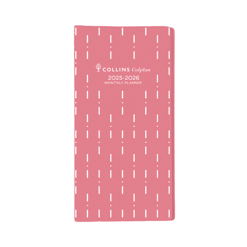 2025-2026 2-Year Diary Collins Colplan B6/7 Month to View Pink 11W.V25