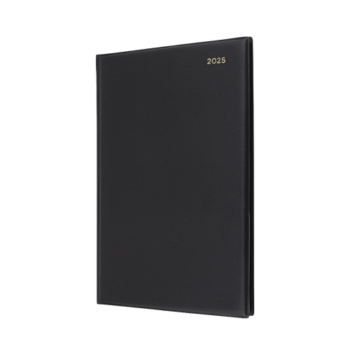 2025 Diary Collins Belmont Desk A4 2 Days to a Page Black 247.V99