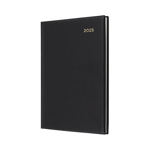 2025 Diary Collins Belmont Desk A5 2 Days to a Page Black 287.V99