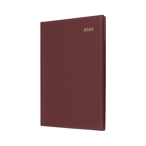 2025 Diary Collins Belmont Desk A5 Week to View Burgundy 387.V78