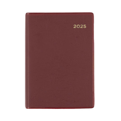 2025 Diary Collins Belmont Pocket A7 Day to Page Burgundy 137.V78