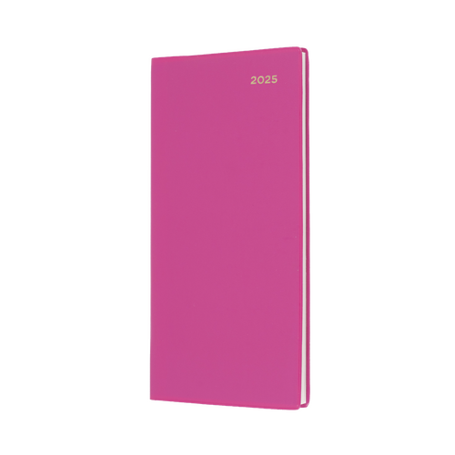 2025 Diary Collins Belmont Colours B6/7 Slim Week to View Portrait Pink 377P.V50