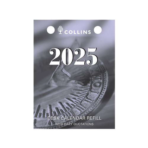 2025 Refill Collins Desktop Calendar Top Punch DCRT