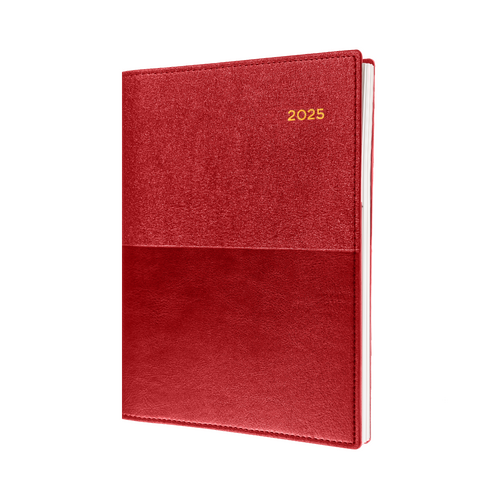 2025 Diary Collins Vanessa A4 Day to Page Red 145.V15