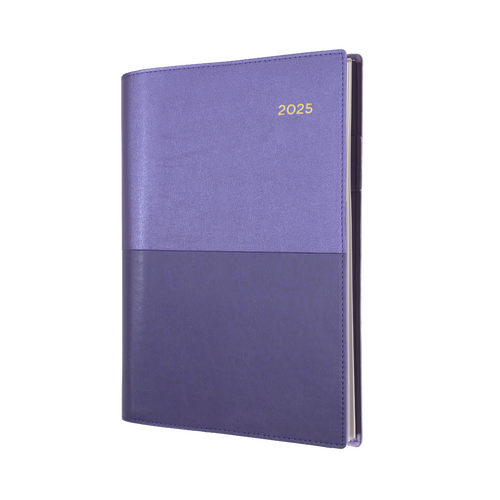 2025 Diary Collins Vanessa A4 Day to Page Purple 145.V55