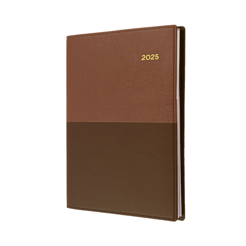 2025 Diary Collins Vanessa A4 Day to Page Tan 145.V90