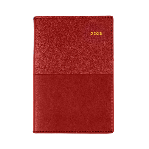 2025 Diary Collins Vanessa B7R Pocket Week to View Red 355.V15