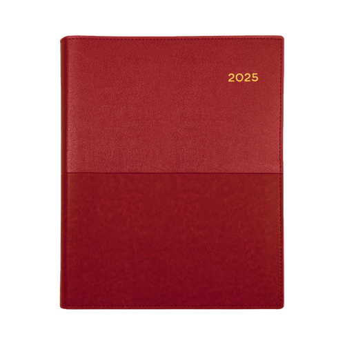 2025 Diary Collins Vanessa A6 Week to View Red 365.V15