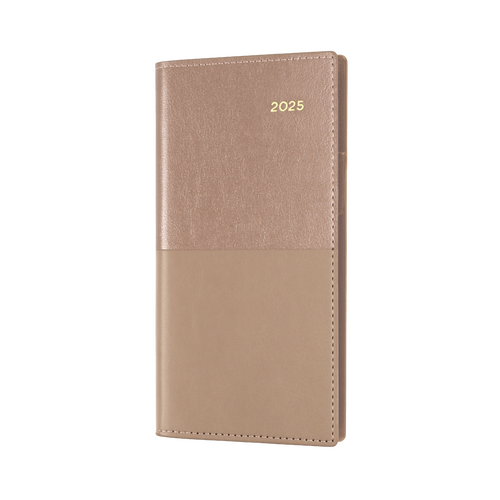 2025 Diary Collins Vanessa B6/7 Slim Week to View Landscape Rose Gold 375.V49