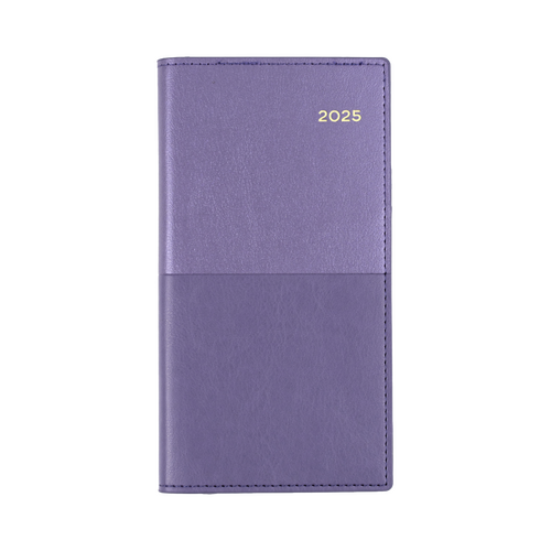 2025 Diary Collins Vanessa B6/7 Slim Week to View Landscape Purple 375.V55