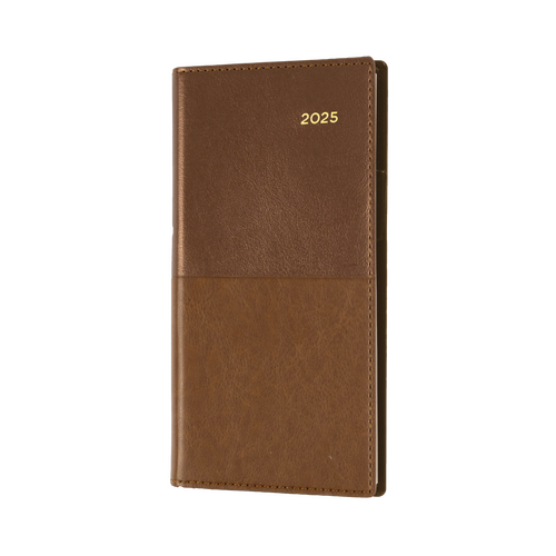 2025 Diary Collins Vanessa B6/7 Slim Week to View Landscape Tan 375.V90