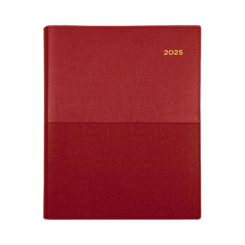 2025 Diary Collins Vanessa Quarto Week to View Vertical Red 325.V15