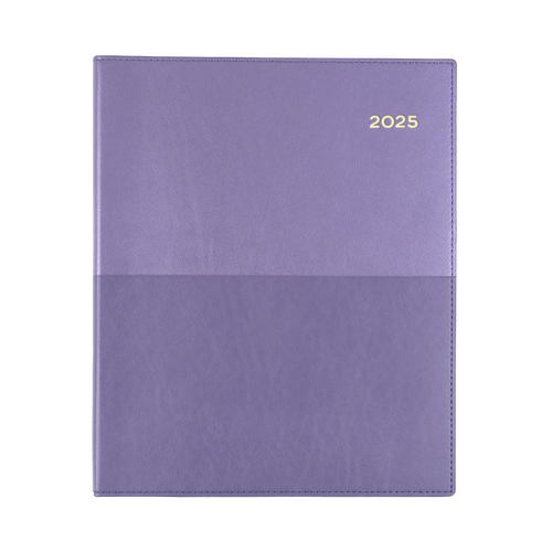 2025 Diary Collins Vanessa Quarto Week to View Vertical Purple 325.V55