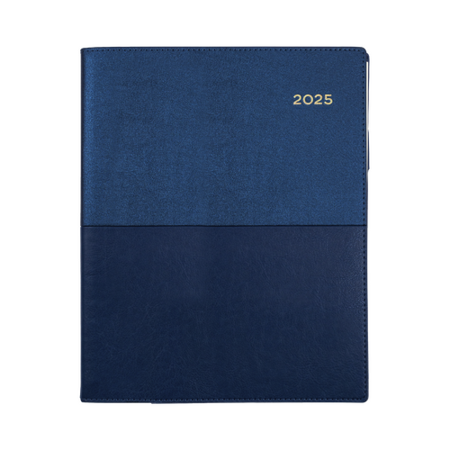 2025 Diary Collins Vanessa Quarto Week to View Vertical Blue 325.V59