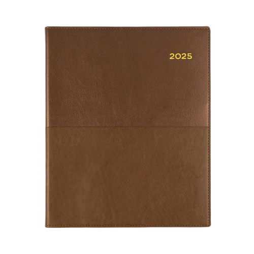 2025 Diary Collins Vanessa Quarto Week to View Vertical Tan 325.V90