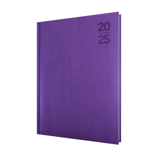 2025 Diary Collins Silhouette A4 Day to Page Purple S4100.P55