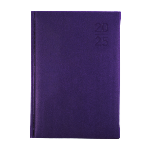 2025 Diary Collins Silhouette A5 Day to Page Purple S5100.P55