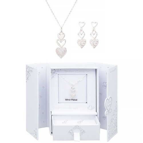 Equilibrium Necklace & Earrings Set Daughter, Gibson Gifts 20217