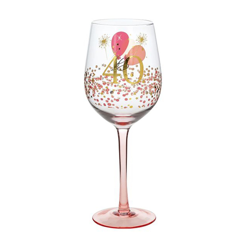 Wine Glass Rush Ladies 40th Birthday, Gibson Gifts 20685