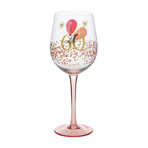 Wine Glass Rush Ladies 60th Birthday, Gibson Gifts 20687