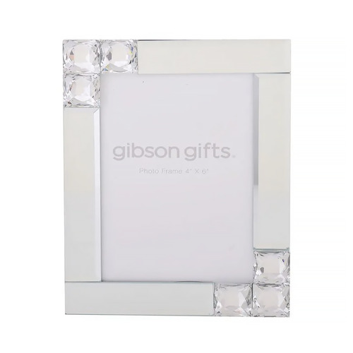 Photo Frame Mirror Crystal 4x6 Great Home Decor Gibson Gifts 20800