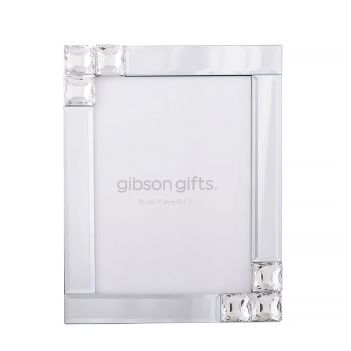 Photo Frame Mirror Crystal 5x7 Great Home Decor Gibson Gifts 20801