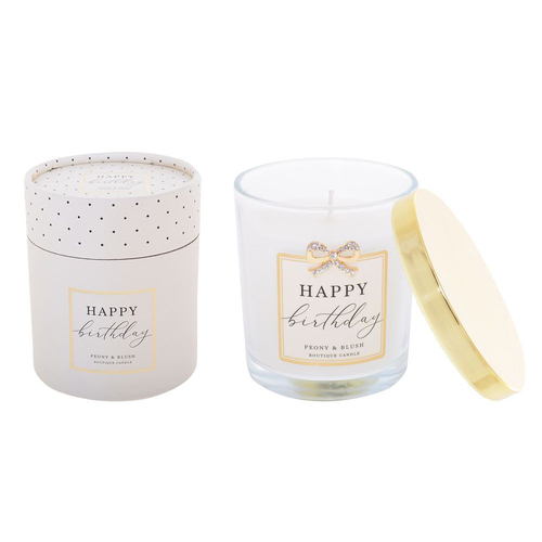 Scented Candle Jewelled Happy Birthday, Gibson Gifts 20844