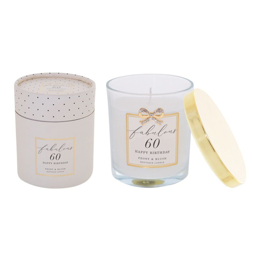 Scented Candle Jewelled Fabulous 60 Happy Birthday, Gibson Gifts 20850