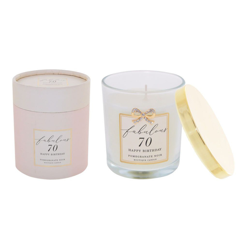 Scented Candle Jewelled Fabulous 70 Happy Birthday, Gibson Gifts 20851