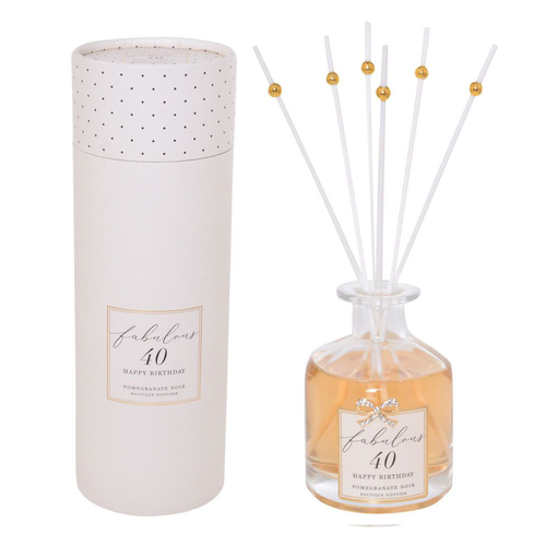 Reed Diffuser Jewelled Fabulous 40 Happy Birthday, Gibson Gifts 20857