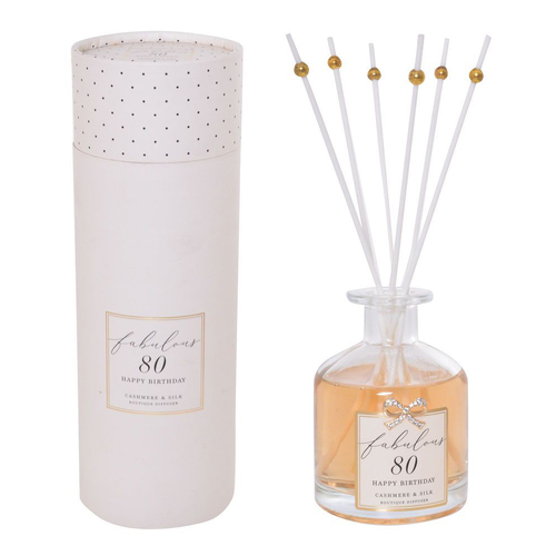 Reed Diffuser Jewelled Fabulous 80 Happy Birthday, Gibson Gifts 20861