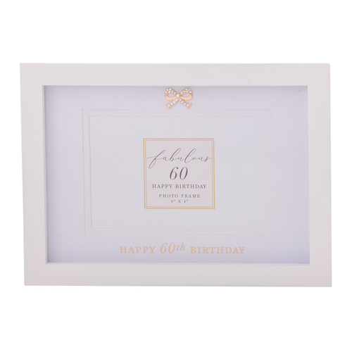 Photo Frame Jewelled Happy 60th Birthday, Gibson Gifts 20868