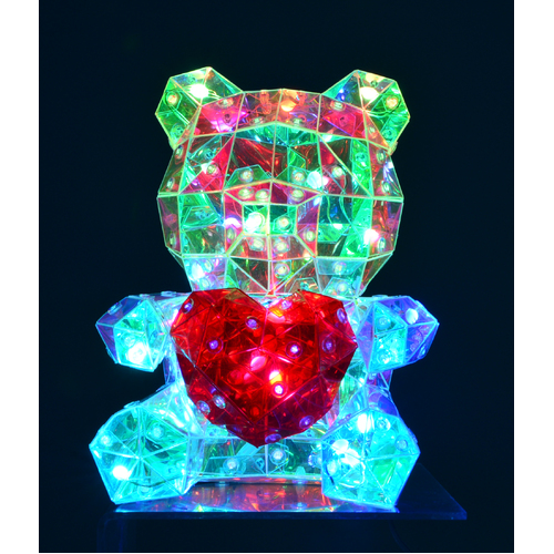 Starlightz LED USB Kids Light SMALL Teddy, Interactive Neon Night Light Gibson Gifts 26289