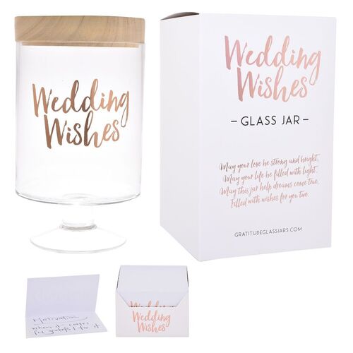 Gratitude Glass Jar Wedding Wishes 54597