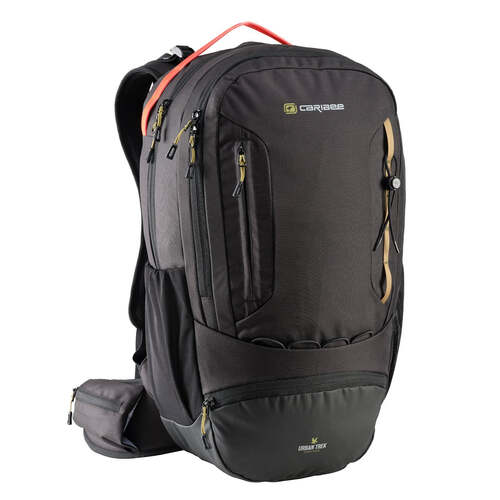 Caribee Urban Trek 38L Backpack Black - Travel, Outdoor Backpack 6461