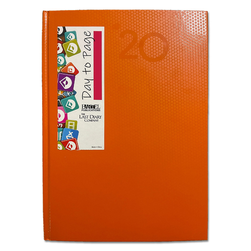 2024-2025 Financial Year Diary Everyday A4 Day to Page Orange Last Diary Company FEA41BO