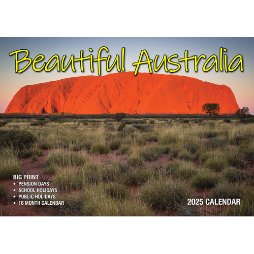 2025 Calendar Big Print Beautiful Australia Wall Bartel BP518