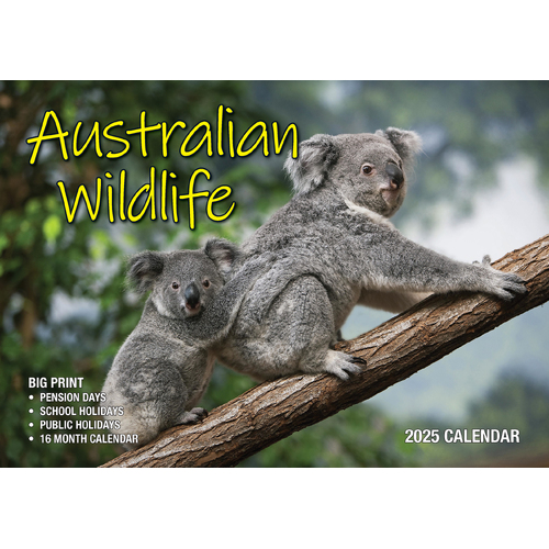 2025 Calendar Big Print Australian Wildlife Wall Bartel BP521