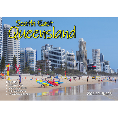 2025 Calendar Big Print South East Queensland Wall Bartel BP528