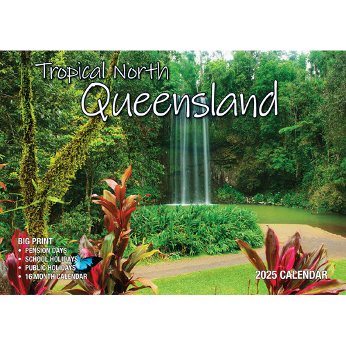 2025 Calendar Big Print Far North Queensland Wall Bartel BP532