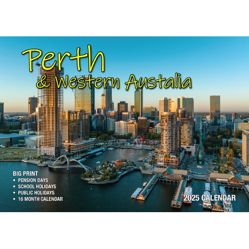 2025 Calendar Big Print Perth & Western Australia Wall Bartel BP537