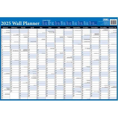 2025 Year Planner with World Map A2 Wall Bartel SR501