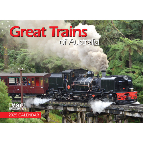 2025 Calendar Prestige Great Trains of Australia Wall Bartel CA513