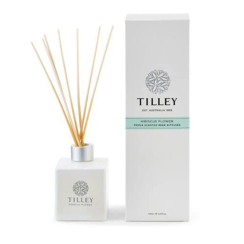 Tilley Classic White Triple Scented Reed Diffuser 150mL - Hibiscus Flower FG0762