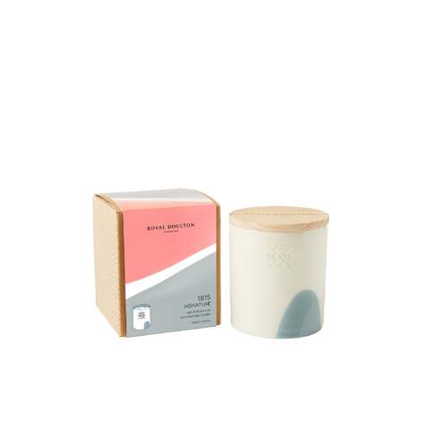 Royal Doulton Scented Soy Candle Signature 450g Rain & Blue Orris FGRDS003