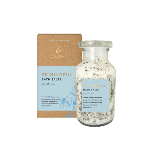 Tilley Bath Salts Aroma Natural 550g Be Mindful Frankincense Sandalwood FG7018