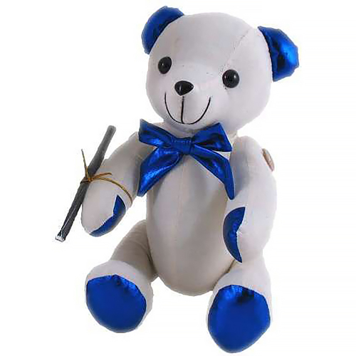 Elka Autograph Bear Large 38cm Blue Metallic Signature Bear 5606-BLM