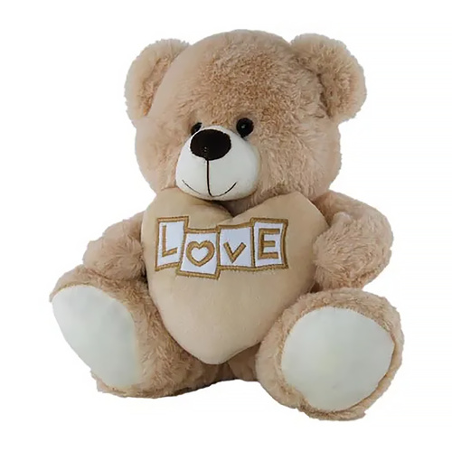 Elka Plush Bear with Heart 60cm Love Beige 12210-L60BG