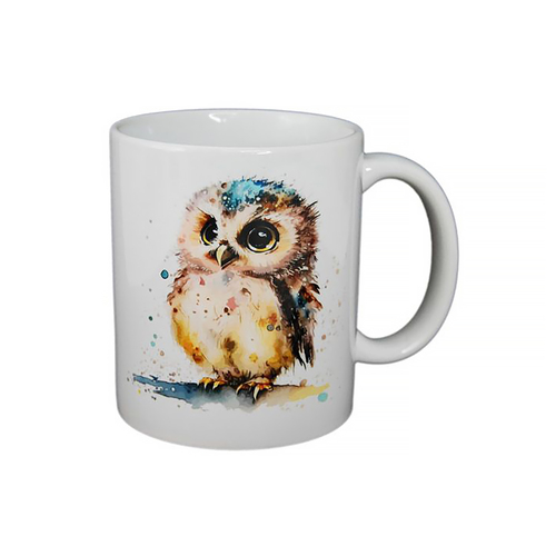 Elka Mug Baby Owl Cute Animal Gift Ideas Ceramic Coffee Mug COF-OWL