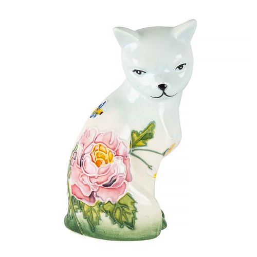 Landmark Figuirine Old Tupton Ware Flower Garden Cat Hand Painted Ceramic 010352